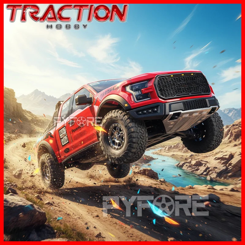 TRACTION HOBBY 1/8 F150 Raptor Rc Car 4WD Simulation Elektro-Crawler-Offroad-Truck RTR-Modell für Erwachsene und Kinder