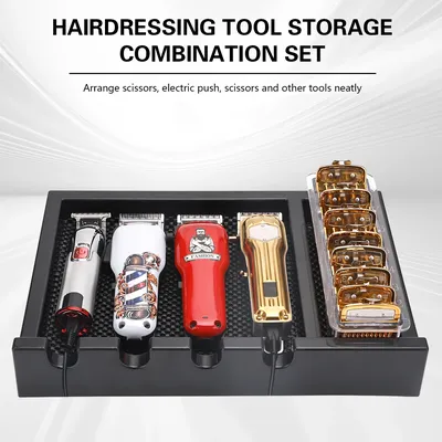 Barbershop Appliances Storage Hair Trimmer Holder Salon Hairdressing Clipper Tray Organizer Professional Styling Tools Supplies