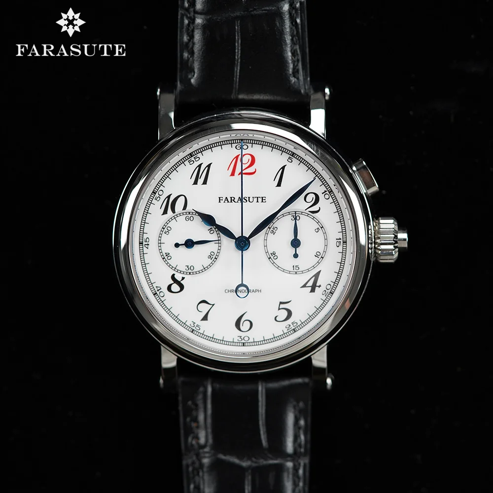 FARASUTE Retro Chronograph Manuelle Mechanische Armbanduhr Männer Seagull ST19 Bewegung Edelstahl Sapphire Kristall Uhren Männlich Image