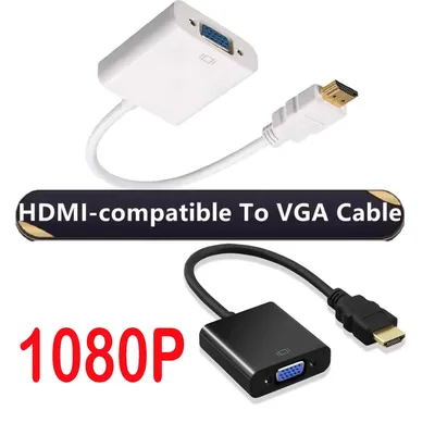 HD 1080P HDMI zu VGA Adapter HDMI-kompatibel zu VGA Kabel Konverter HDMI Stecker Auf VGA Famale Konverter für PC Laptop Monitor TV