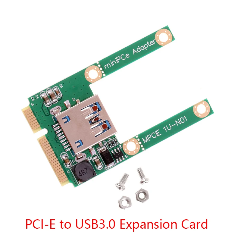 Mini PCI-E zu USB3.0 Erweiterungskarte Laptop PCI Express PCIe USB 3.0 Konverter Riser Adapter mit Schraubbeschlägen Image
