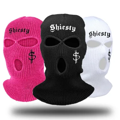 3 hole balaclava ski mask autumn/winter warm cycling sports full face mask ear protection knitted hat beanies,gifts Halloween