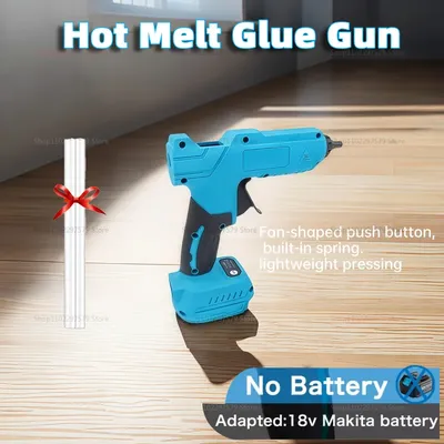 Cordless Hot Glue Gun with Adjustable Temperature Heavy Duty DIY Power Tool No Battery for Makita 18V Lithium