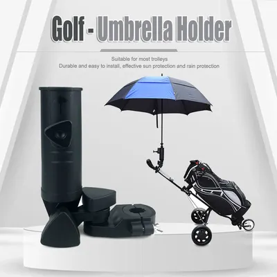 Outdoor Durable Golf Umbrella Holder 180 Degree Adjustable Used for Bike Buggy Cart Baby Pram Golf Push Cart Accessories