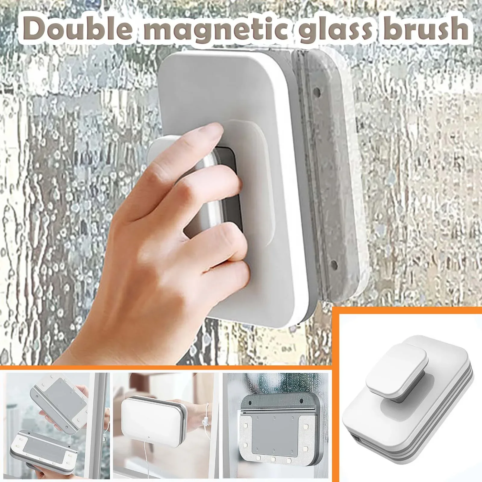 Doppel Seite Magnetische Fenster Wischer Glas Reiniger Pinsel Für Waschen Fenster Glas Oberfläche Wischer Haushalts Reiniger Werkzeuge Image