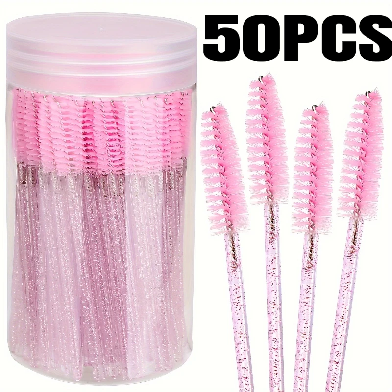 50PCS Disposable Mascara Brush Stick Mascara Makeup Mascara Extension Makeup Tool Black Pink White Mascara Brush