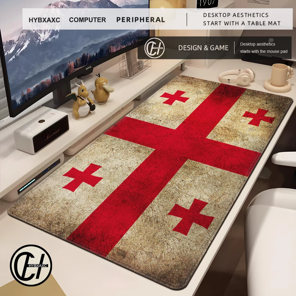 XXL Templar Cross Gaming Mauspad Mittelalterlicher Kreuzritter Rutschfeste Gummi-Mauspads Büroteppich Computertisch Mauspad Schreibtischunterlage Image