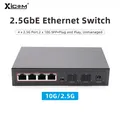 Switch Ethernet intelligente Xicom 2.5G Switch gestito intelligente RJ45 a 4 porte SFP + porta Switch di rete Ethernet Web per telecamera IP/CCTV