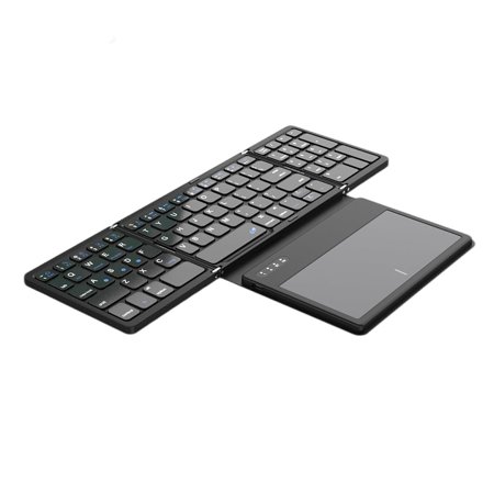 Tri-Fold Wireless Bluetooth Keyboard with Touchpadï¼ŒUniversal External Keyboard for Tablet Phone Computer iOS Android Windows Macï¼ŒPortable Wireless Keyboard for Outdoor Office