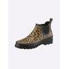 Gummistiefelette HEINE, Damen, Gr. 41, gelb (camel, schwarz), Gummi, modisch, Schuhe