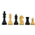 Down Head Knight Ebonised Staunton Chess Pieces 3.25 Inches