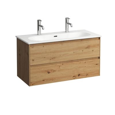 LAUFEN Möbel-Set LUA SET LANI 455x1000x527 2 Hl m.Ül. 2 Schubl. Griffl. We/wildeiche, H8600882671071 H8600882671071 Image