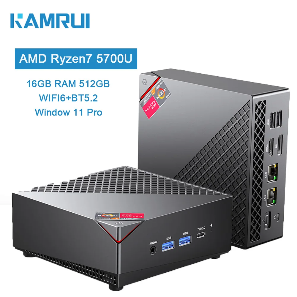 KAMRUI Mini PC S1 N97 16GB DDR4 512GB M.2 SSD Mini Computer with W11 PRO WiFi6 BT5.2 4K Mini Desktop Computer Work Business PC