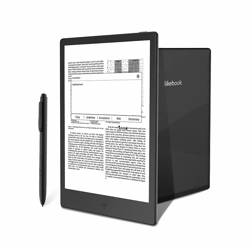 Libro elettronico portatile Schermo e-ink da 10,3 pollici Schermo HD 227ppi Lettore di e-book BT4.1 Lettura di libri digitali E-book 4 GB + 32 GB