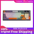 M96 2.4G tastiera wireless dual-mode schermo elettronico intelligente 96 tasti layout semplice batteria di grandi dimensioni keycap PBT a lunga durata