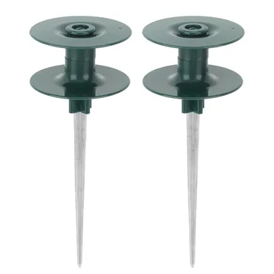 2pcs Hose Guide Spikes ABS Zinc Alloy Water Pipe Guide Wheel Garden Hose Guide Holder for Home Yard Lawn