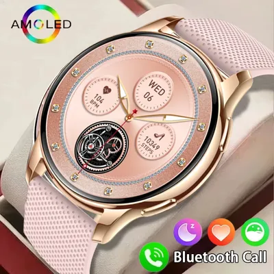 2025 GPS Bluetooth Call 466*466 HD Full screen touch Smartwatch Women Sports Track Heart Rate Monitor Health Smartwatch Woman