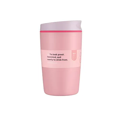 Minimalist 304 Stainless Steel Thermo Mug, Vacuum Insulated Coffee Cup with Leakproof Lid, 10H Hot Cold Travel Mug, Silent Base