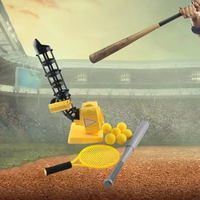 Automatic Baseball Pitching Machine Training Equipment Batting Practice Toy for Outdoor Sports Games Outside Backyard