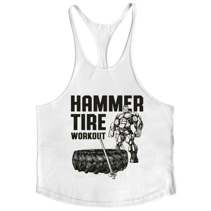Herren Muscle Gym Stringer Weste – Fitness-Baumwolle, Bodybuilding, weicher Stoff, atmungsaktiv und bequem, geeignet für Übungen Image