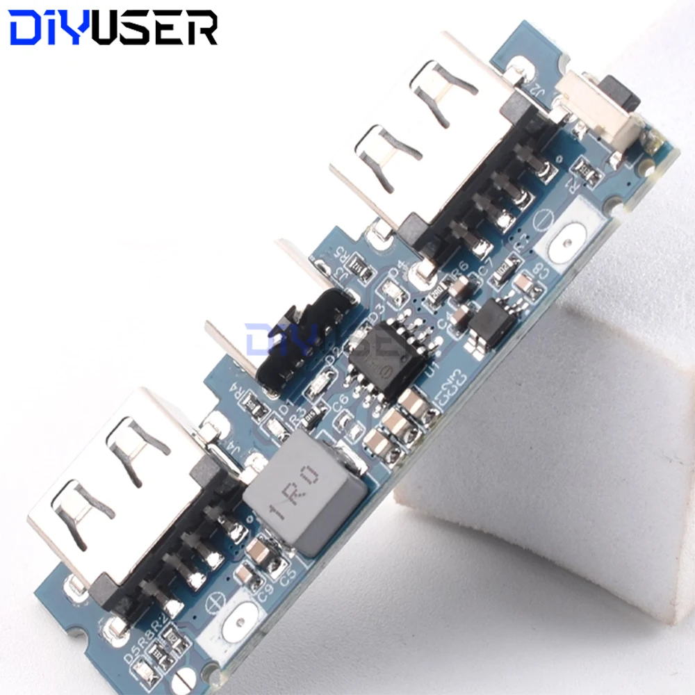 Micro/Typ-C USB 5 V 2,4 A Dual USB 18650 Boost Batterie Ladegerät Bord Mobile Power Bank Zubehör für Telefon DIY Image