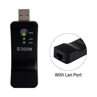 Universal USB Wireless WiFi Smart 300Mpbs TV Netzwerkadapter Universal HDTV RJ45 Lan Port Repeater AP WPS für Samsung Sony TV