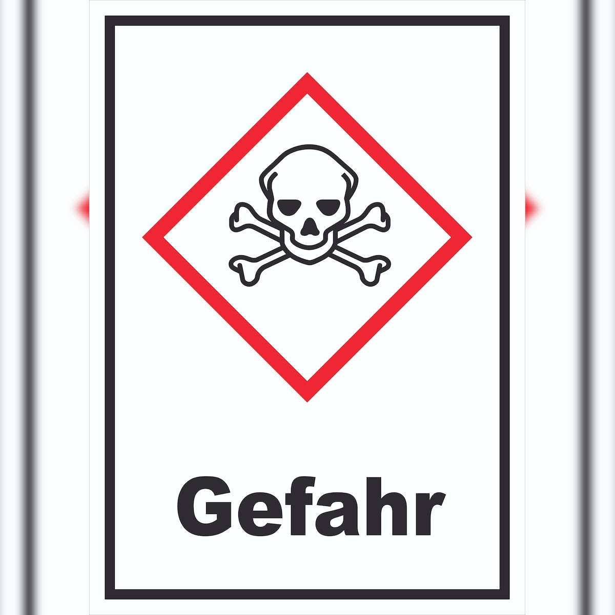 HB-Druck Schild akut toxisch Gefahr Toxizität Totenkopf hochkant A4 (210x297mm) Image
