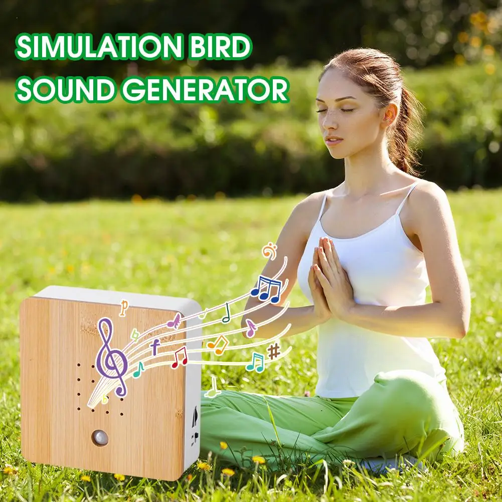 Tragbare zwitschernde Soundbox, transparent, Mini, intelligente Tiergeräuschmaschine, Simulation, automatischer Bewegungsmelder, Kamin