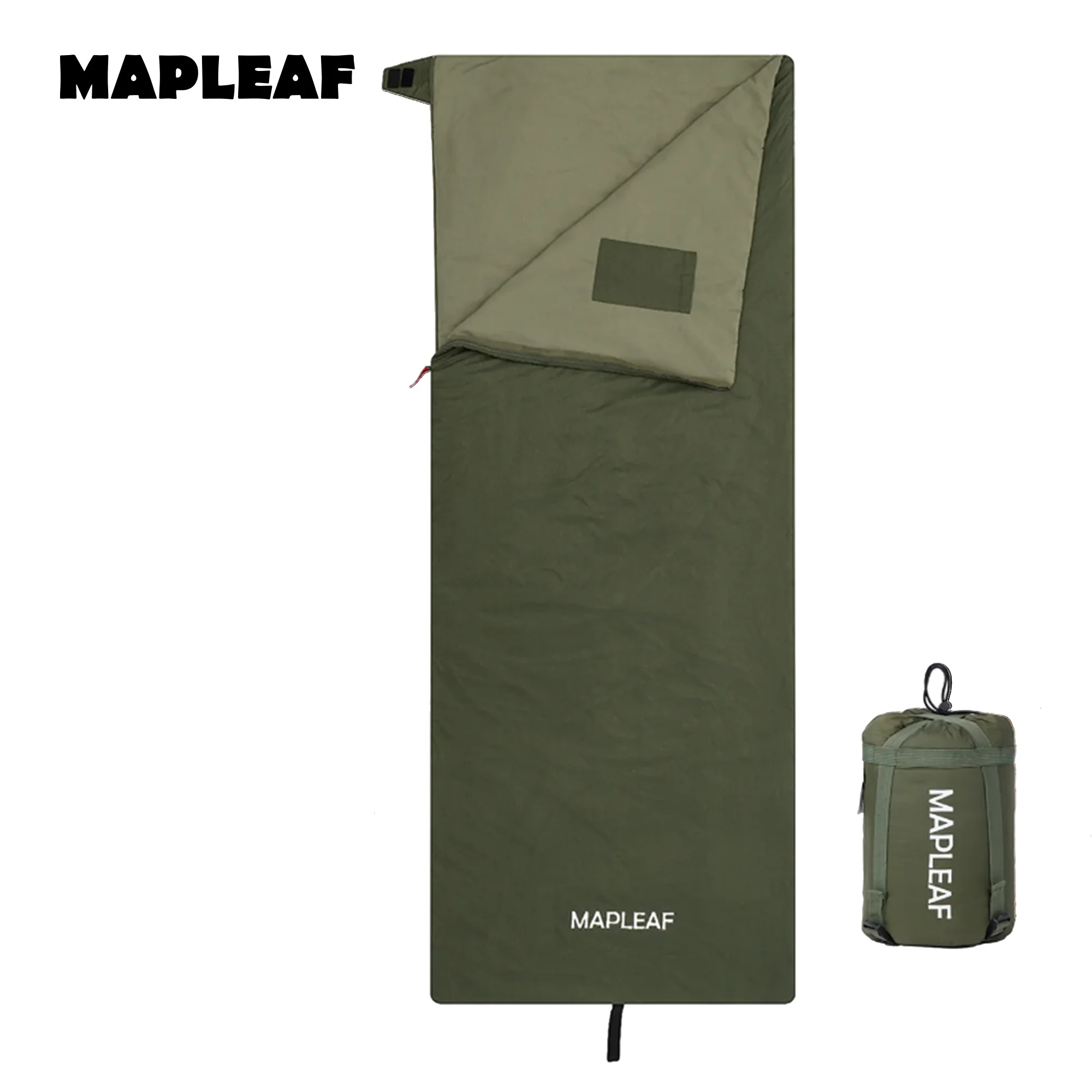 Mapleaf spleißbarer tragbarer wasserdichter Schlafsack, kompakter, leichter Kompressionssack, Schlafsack, Camping, Wandern, Schlafsack Image