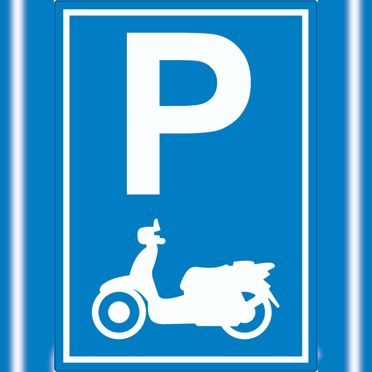 HB-Druck Parkplatz Motorroller Aufkleber A9 (37x52mm) Image