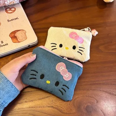 Cute Hello Kitty Coin Purse Portable Travel Organizer Niche Coin Purse Mini Ultra-Small Card Holder Women'S Bag