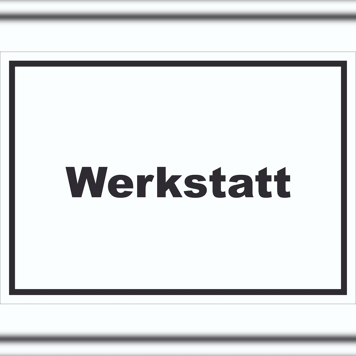 HB-Druck Werkstatt Schild mit Text Handwerk Reparatur waagerecht A0 Rückseite selbstklebend Image