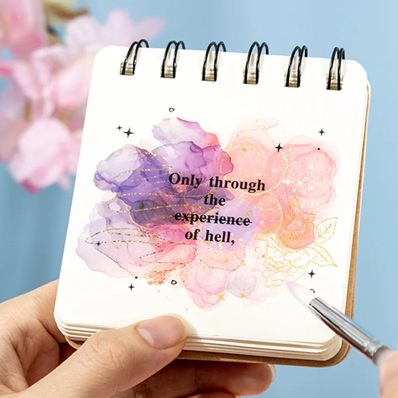 20 Blatt/Beutel Aquarell-Mischfolien-Aufkleberbuch für Scrapbooking, DIY, Kunst, Tagebuch, Handyhülle, Planer, Notizbuch, Dekoration Image