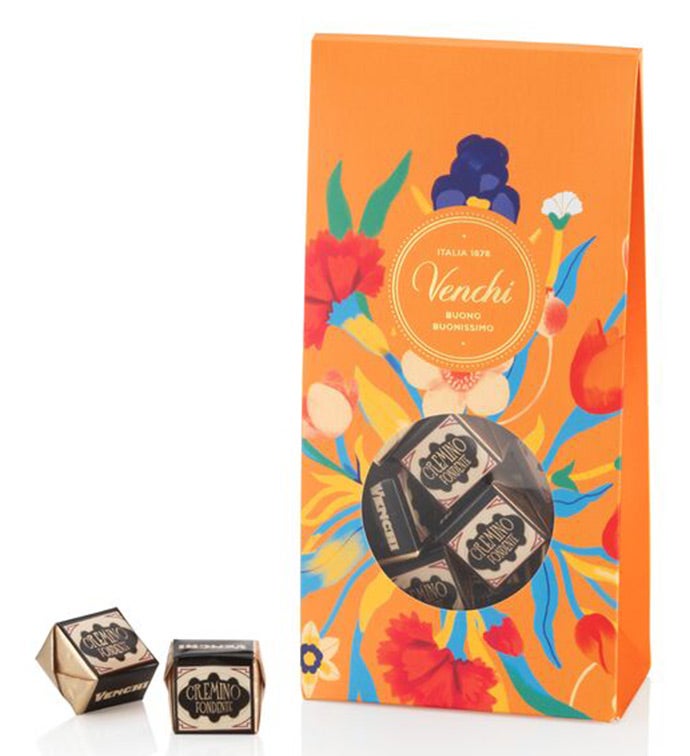 Venchi Cremino Extra Dark Chocolate Gift Bag, Family Item Food Gourmet Candy Confections Chocolate, Gifts by Simply Chocolate