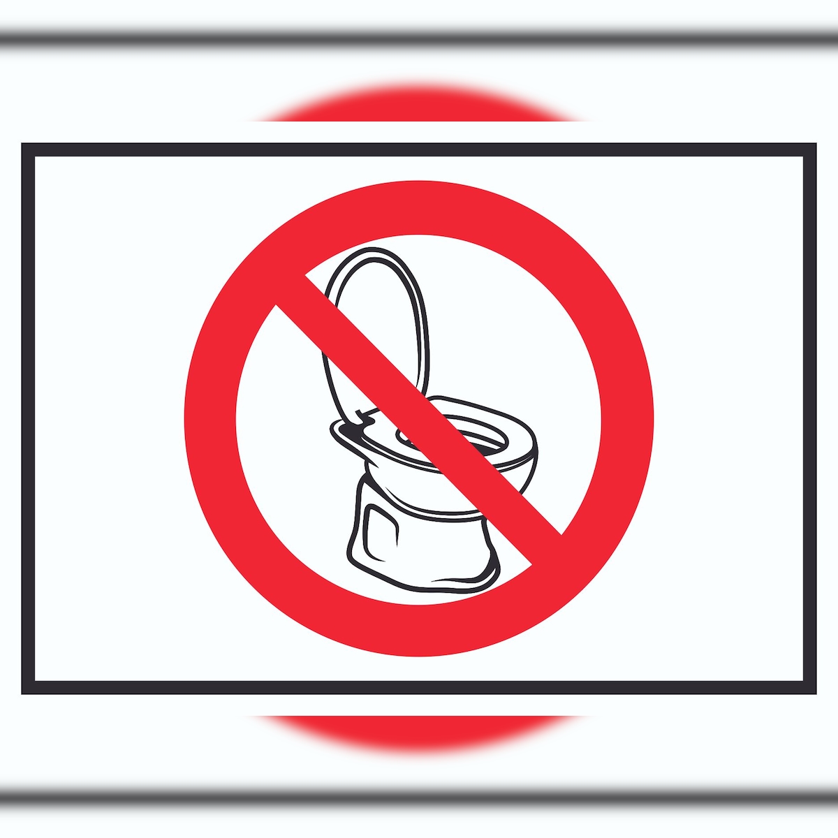 HB-Druck Hier ist kein WC Schild mit Symbol A4 Rückseite selbstklebend Image