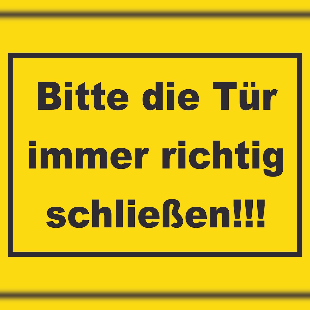 HB-Druck Schild Bitte die Tür immer richtig gelb-schwarz A2 (420x594mm) Image