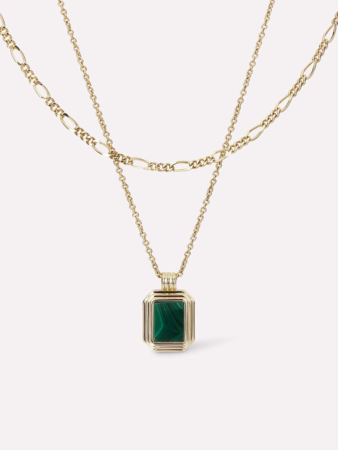 Women's Temple Green Layered Necklace Set by Ana Luisa in Gold (Size OS)