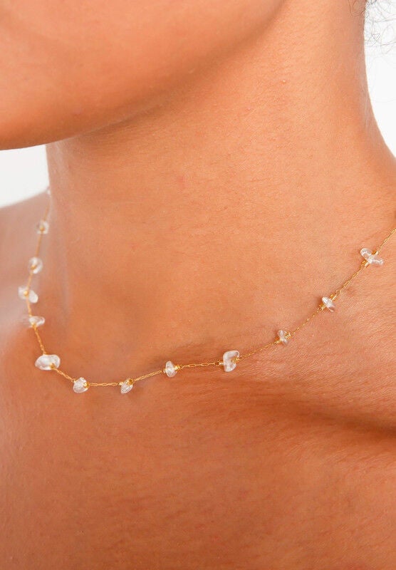 Plus Size Women's Indie Clear Necklace by RAD + RAE in Gold (Size ONE SIZE)