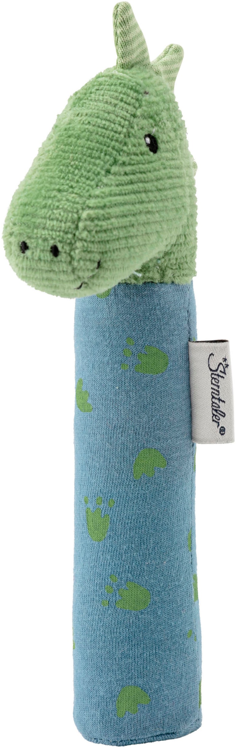 Greifspielzeug STERNTALER "Dino Rexi", grün (steingrün), Greifspielzeug, KinderH:18cm, Baumwolle, Polyester, mit Quietsche, H:18cm Image
