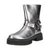 Stiefel STEVE MADDEN "STEVE MADDEN Stiefel Leder", Damen, Gr. 41, grau (gunmetal), Leder, casual, Schuhe