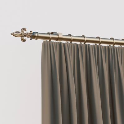 Gardinenstange INDEKO "Lucca", silber (silberfarben), L:250cm Ø:16mm, Eisen, Gardinenstangen Image