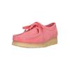 Mokassin CLARKS "Wallabee", Damen, Gr. 40, pink, casual, Schuhe, aus hochwertigem Veloursleder