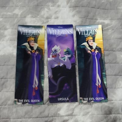 Disney Other | Disney Villains Evil Queen And Ursula Bookmarks | Color: Black/Purple | Size: 6 Inches
