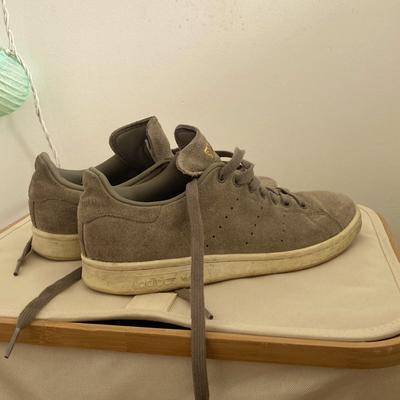 Adidas Shoes | Gray Suede Stan Smith Sneakers Eu 39.5 / Uk 6 / Us 8.5 | Color: Gray | Size: 39.5eu