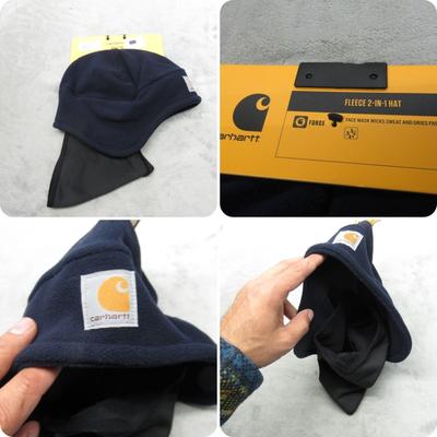 Carhartt Accessories | Carhartt Force Fleece 2-In-1 Hat Unisex One Size Blue Face Mask Earflap New | Color: Blue | Size: Os