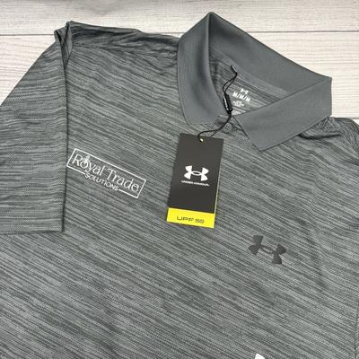 Under Armour Shirts | Under Armour Golf Shirt Mens Medium Ua Polo 3.0 Performance Grey *Logo* | Color: Gray | Size: M