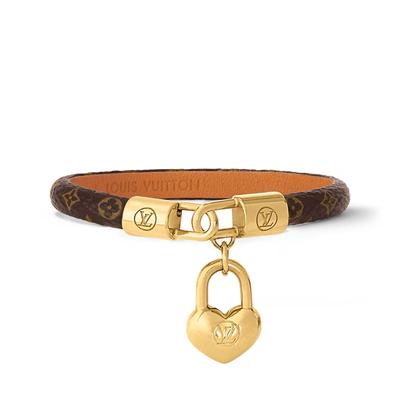 Louis Vuitton Jewelry | Louis Vuitton Gold And Brown Lock Bracelet | Color: Brown/Gold | Size: Os