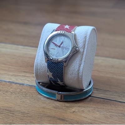 Adidas Accessories | Adidas Vintage Olympics Watch (Os) | Color: Blue/Red | Size: Os