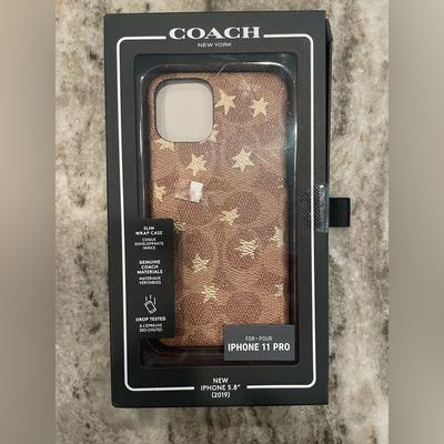 Coach Cell Phones & Accessories | Coach New York Slim Wrap Case For Iphone 11 Pro Max 6.5" Khaki/Gold Foil Stars | Color: Brown/Tan | Size: Os