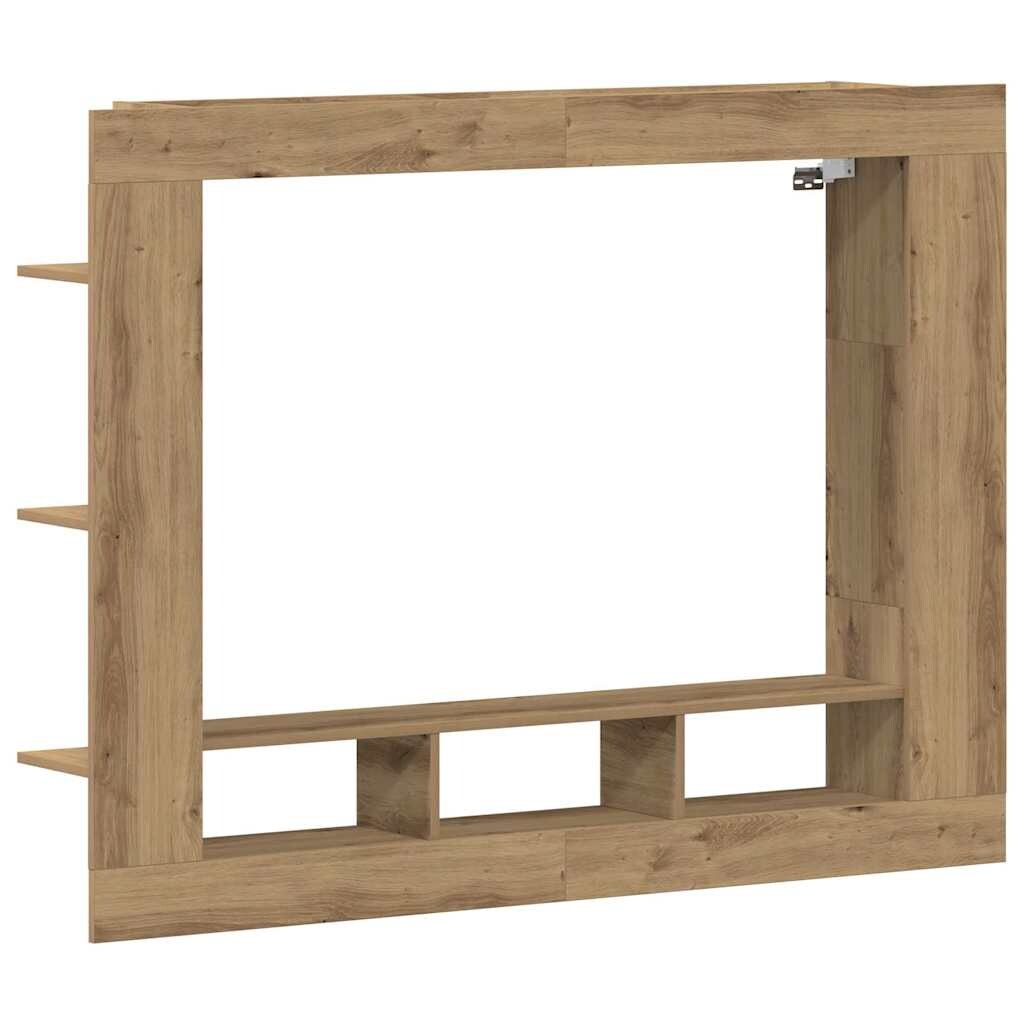 vidaXL TV-Schränk Eiche handwerklich 152 x 22 x 113 cm Holzwerkstoff Image